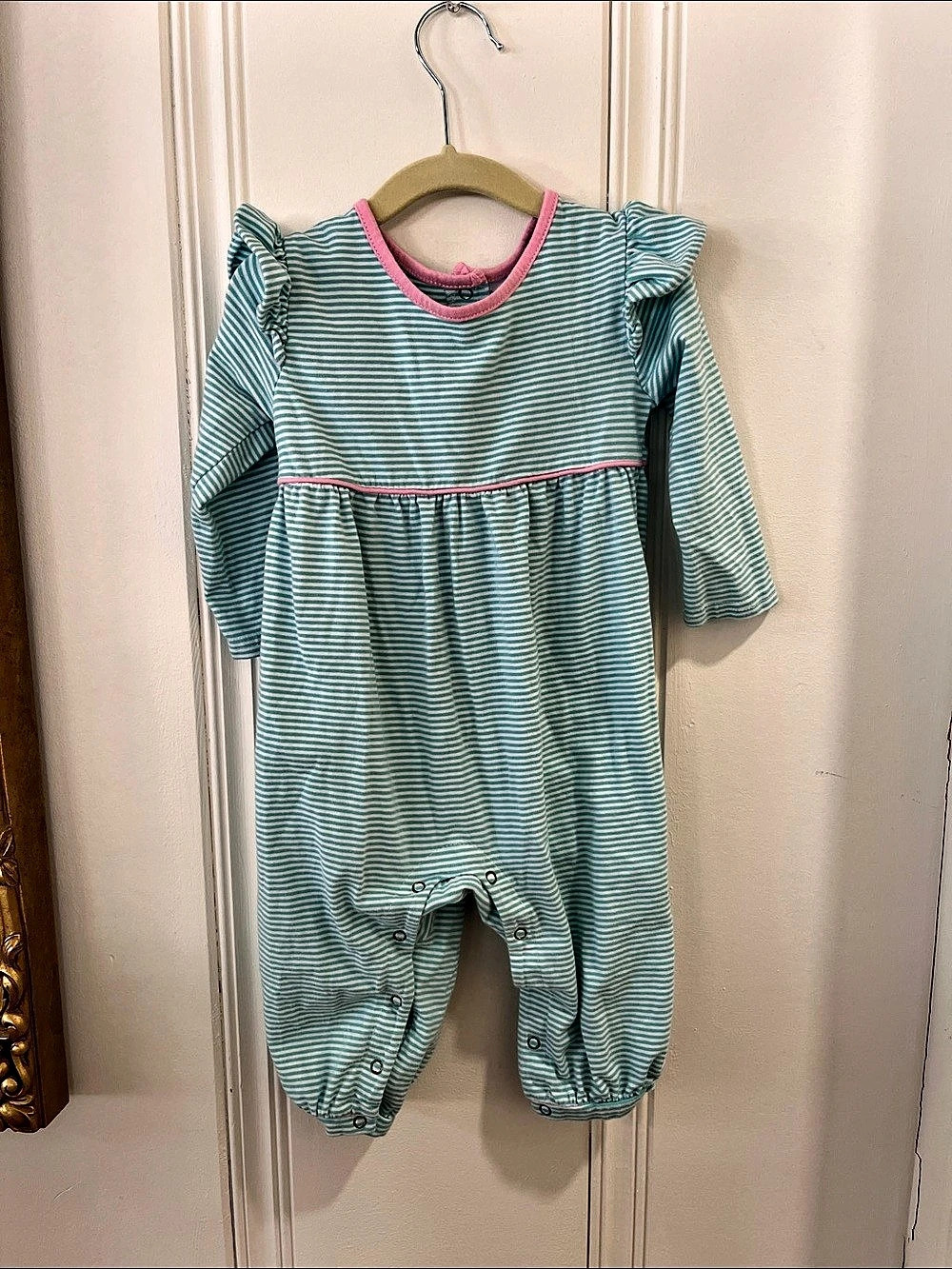 Stitchy Fish 18 month Striped one piece jumpsuit